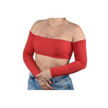 Imagem de Top Com Mangas Malha Microfibra - Z43 - Fanáticos Por Cintas, Vermelho