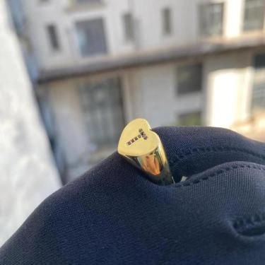 Imagem de Dedeira de Ouro 24K Letra em Zircônia Colorida Anel Feminino Banhado -