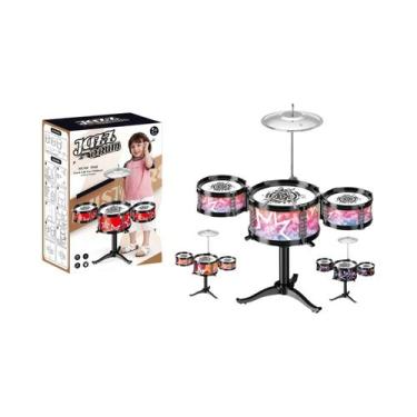 Imagem de Conjunto De Bateria Jazz Para Crianças Com 3 Tambores, Brinquedo Educa