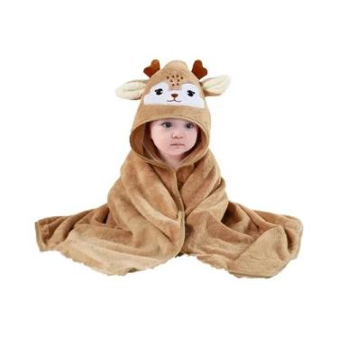 Imagem de Toalha De Banho Unissex De Fleece Para Bebês, Quente, Com Desenhos Ani
