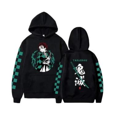 Imagem de Moletom Feminino plus Size Harajuku Demon Slayer Nezuko Com Estampa Gr