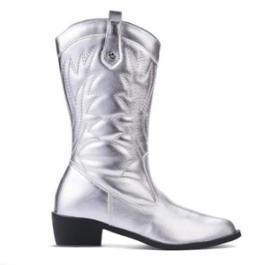 Imagem de Bota Feminina Texana Infantil Western Cano Alto Bordada Moda-Feminino