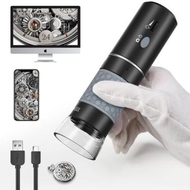 Imagem de Microscópio digital Bysameyee 4K WiFi 50-1000X Ampliador USB