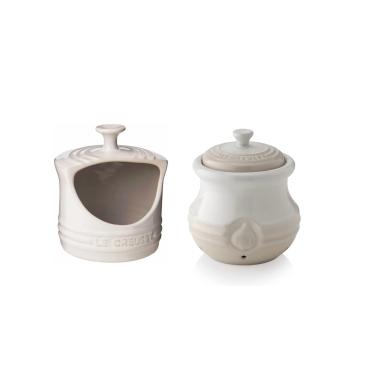 Imagem de CONJUNTO POTE DE ALHO E PORTA SAL LE CREUSET MERINGUE
