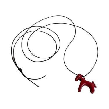 Imagem de Colar Com Pingente De Pônei 3D Colorido, Esmaltado Cloisonné, Estilo G