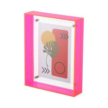 Imagem de Porta-Retrato Retangular De Acrílico Transparente Com Caixa Oca De Doi