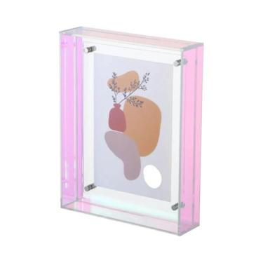 Imagem de Porta-Retrato Retangular De Acrílico Transparente Com Caixa Oca De Doi