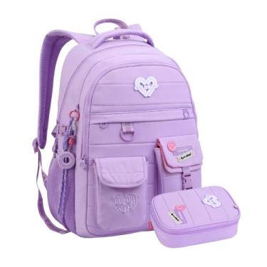 Imagem de Kit Mochila De Costas Color Up Escolar E Estojo Box Teen Cor:Lilás - S