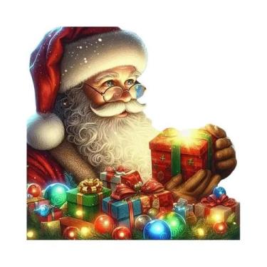 Imagem de Pintura Diamante 5D DIY De Natal: Decorações De Sacola Do Papai Noel -