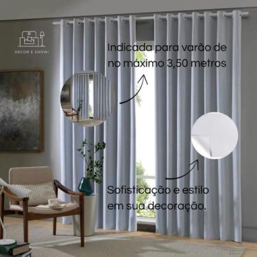 Imagem de Cortina Bella Janela Blackout Tecido 100 Comfort 5,40x2,70, Branco