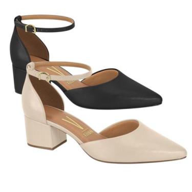 Imagem de Sapato Scarpin Feminino Salto Bloco Conforto Vizzano 1220.317 - Preto 