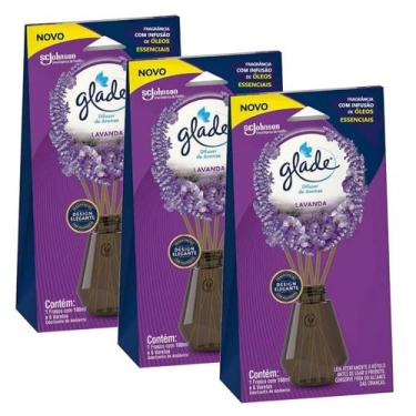 Imagem de Kit 3 Glade Difusor Aroma Aromatizador Ambiente Lavanda
