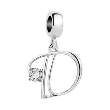 Imagem de Pingente De Coração Com 26 Letras Do Alfabeto LOVE Em Prata Esterlina 