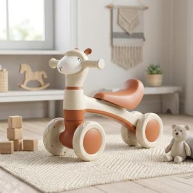 Imagem de Bicicleta Infantil 4 Rodas Sem Pedal  Andador de Equilíbrio Modelo Ove