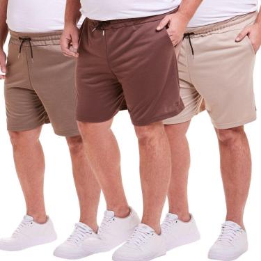 Imagem de KIT 3 Bermuda Short Moletinho Plus Size Masculino-Masculino