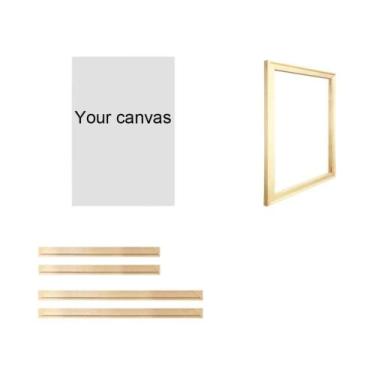 Imagem de Moldura De Madeira Natural Grande Para Quadros De Parede 50X70 60X90 7