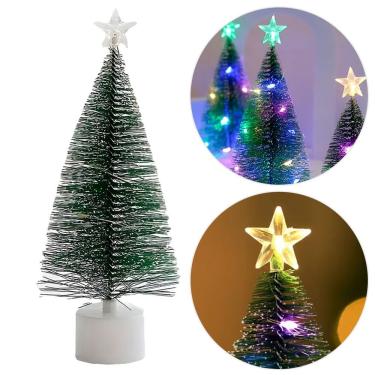 Imagem de Mini Arvore De Natal Pisca Colorido Estrela Enfeite Decoração