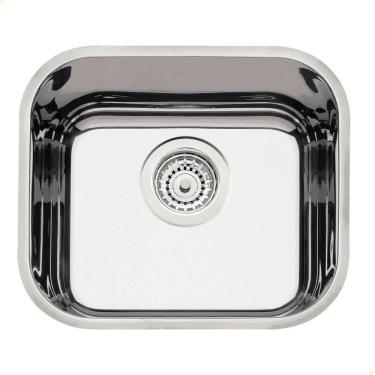 Imagem de Cuba Tramontina Lavínia 40 Bl Prime Em Aço Inox Alto Brilho 40x34 Cm Com Válvula 94020202