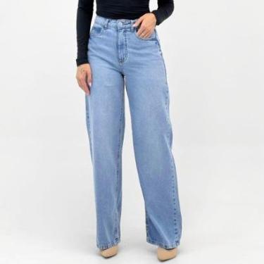 Imagem de Calça Doce Trama Jeans Wide Leg Feminina-Feminino