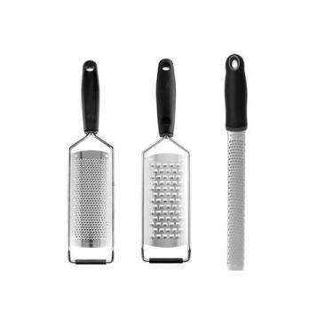 Imagem de Ralador Inox Zester Especiaria Queijo Verduras Citrico 3un - CASACHA