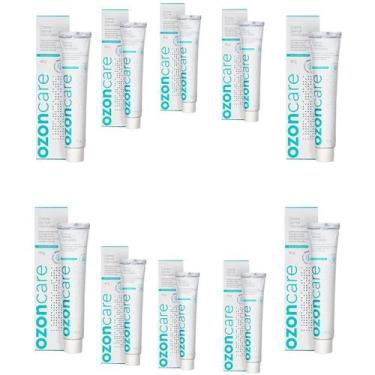 Imagem de Kit com 10 creme pasta dental ozonizada sem fluor vegano menta 90gr an
