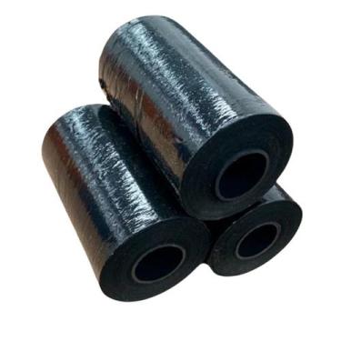 Imagem de Plastico Filme Bobina Stretch Preto 10cm Sem Cabo Embalagens - Mestre 