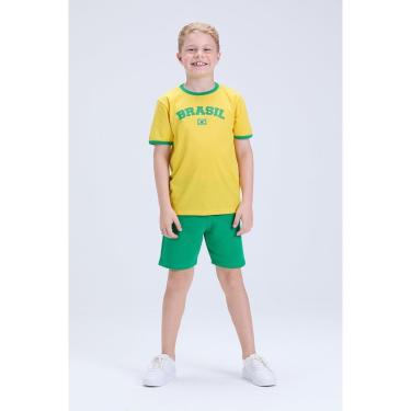Imagem de Conjunto Infantil Masculino Brasil Copa Verão-Masculino