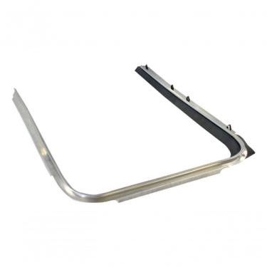 Imagem de Friso de Porta Direito F103 VW Sedan-Fusca Prata com Pestana Externa Cromada Padrão Ori...