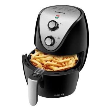 Imagem de Fritadeira Sem Óleo Air Fryer Digital 3,5L Mondial Preto/Inox 1500W AF