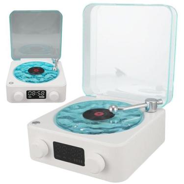 Imagem de Caixa De Som Vinil Toca Disco Vitrola Bluetooth Musica Cartao Tf Recar