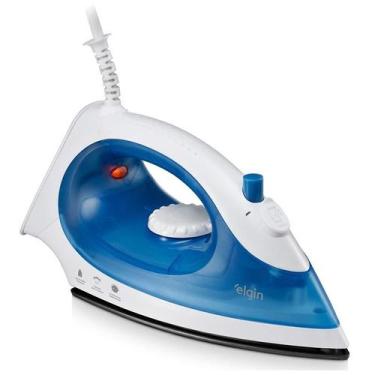 Imagem de Ferro Roupa Elgin Vapor Iron Press 127v, Branco e Azul, 110V