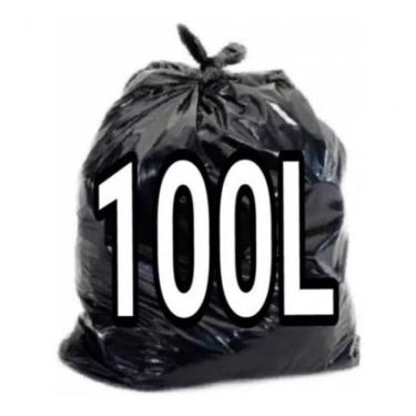 Imagem de Saco para Lixo Saco de Lixo 100 Litros Capacidade 100L Super Resistente Preto Higipack