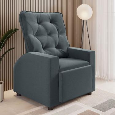 Imagem de Poltrona Reclinavel Paula com Tecido Veludo Claranti