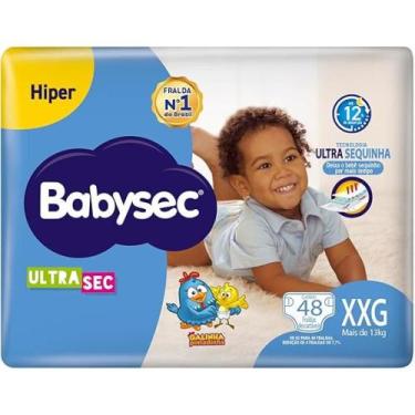 Imagem de Fralda Babysec Ultra Hiper com 48 Tam XXG acima 13Kg