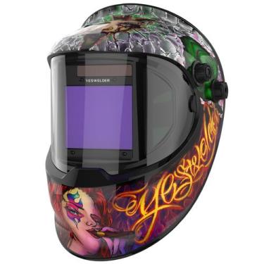 Imagem de Capacete de soldagem YESWELDER LYG-Q800D Auto Darkening com vista late