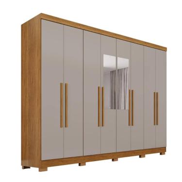 Imagem de Roupeiro Santorini 8 Portas 2 Gavetas c/ Espelho