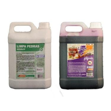 Imagem de Kit Limpa Alumínio Aqualiv E Detergente Limpa Pedras 5L - Borlen