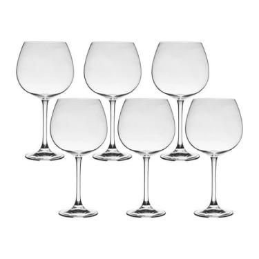 Imagem de Taça De Cristal Bohemia Para Vinho ou Gin 850 ml Flamenco 12 Peças - B