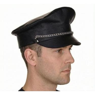 Imagem de Quepe Police BO010 Couro Legítimo - Blood Art, P