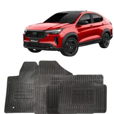 Imagem de Jogo de Tapete de Borracha Fiat Fastback 2022 até 2023 4 Peças Preto  