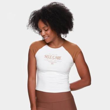 Imagem de Camiseta Colcci Sele Care Feminina, Branco, Marrom, G
