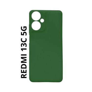 Imagem de Capa  Aveludada + Película de Hidrogel Para Redmi 13c 5G - DB, Verde-M