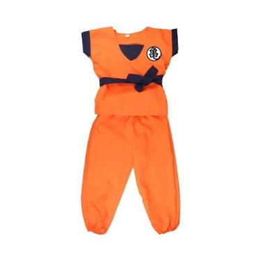 Imagem de Fantasia De Cosplay Son Goku Krillin Para Adultos E Crianças, Conjunto