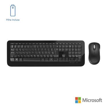 Imagem de Kit Teclado e Mouse Microsoft sem Fio 850 Preto PY900021