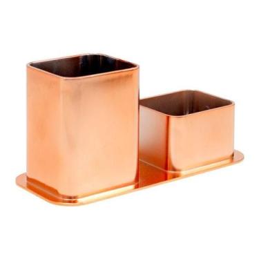 Imagem de Porta Canetas/clipes Ref 3030-rg Metalizado Rose - Dello