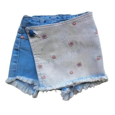 Imagem de Shorts Saia Bebê Feminino Jeans Dmenor, Jeans, G
