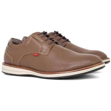 Imagem de Sapato Masculino Ferracini Casual Kingston 24h Couro Cadarço Conforto,