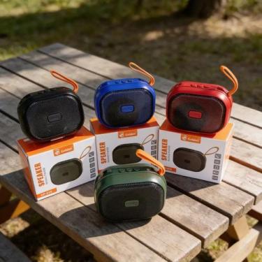Imagem de Caixa De Som Bluetooth Portátil Rádio Fm Usb Cartão Sd Tws Cor:Verde -