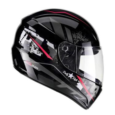 Imagem de Capacete Moto Masculino Feminino Fly F-9 City Preto Brilhante e Vermel