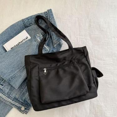 Imagem de Bolsa Tiracolo Tote Bag Feminina Em Tecido Com Múltiplos Bolsos -Shop 